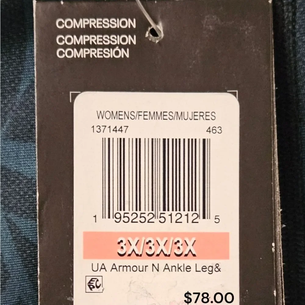 UNDER ARMOUR PLUS Multi- Color leaf Print High Rise Compression Ankle Leggings - Picture 12 of 16